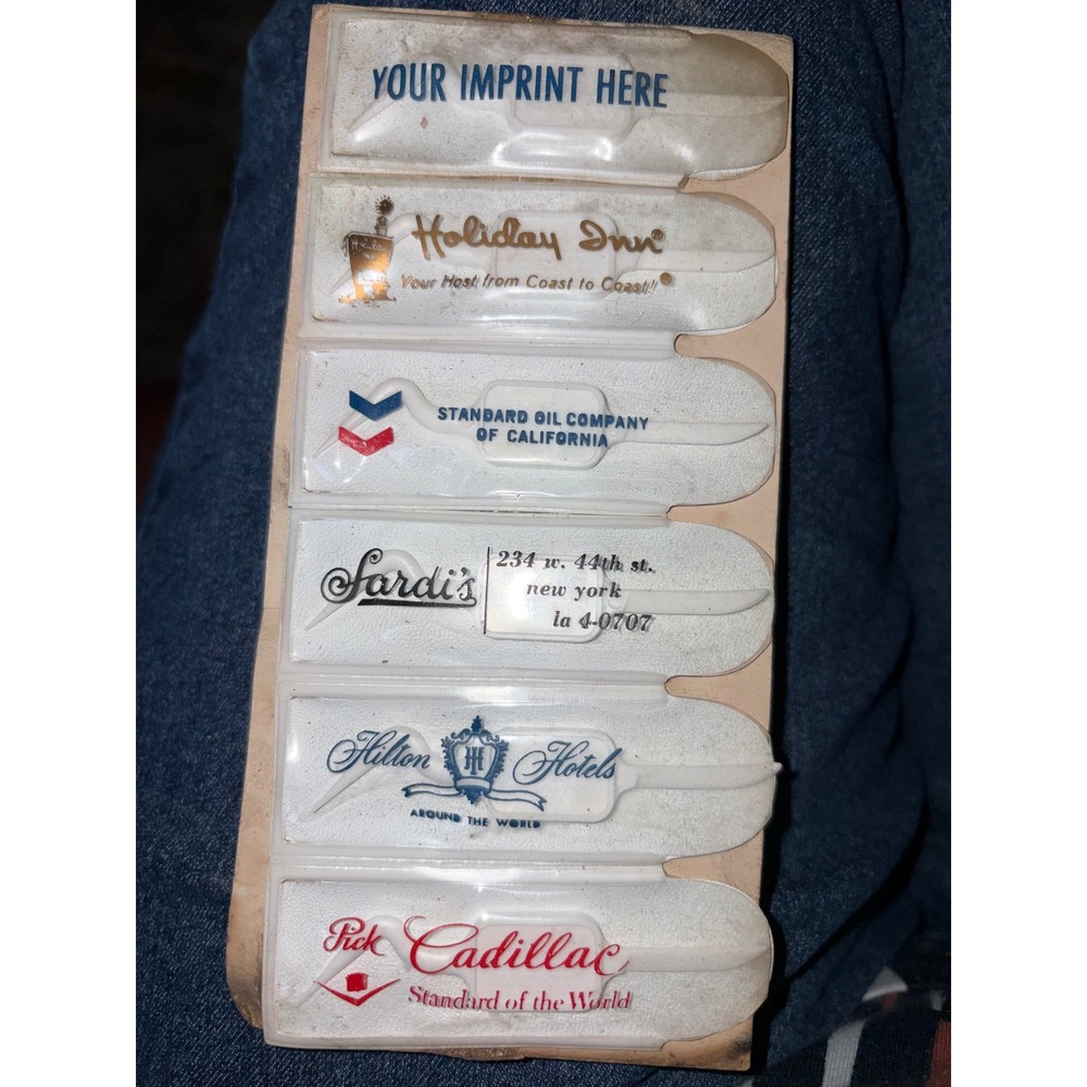 Vintage 1967 Pick-A-Dent Salesman Sample Pack Advertising Toothpicks